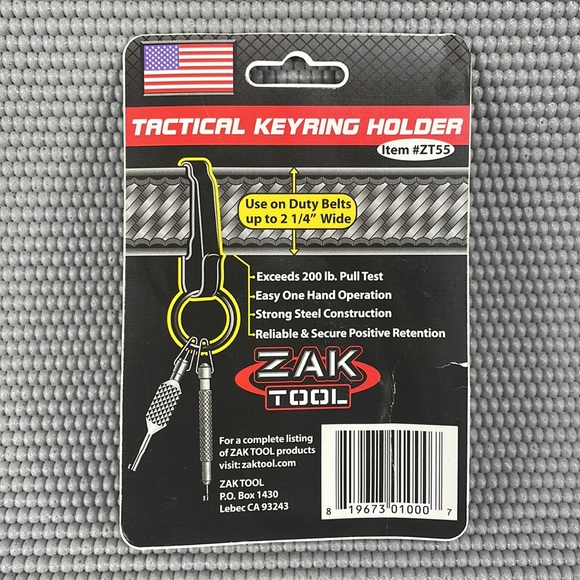 ZAK Tool Accessories Zt55 Zak Tool Tactical Key Ring Holder Black